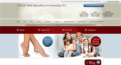 Desktop Screenshot of footandanklespecialistsofct.com